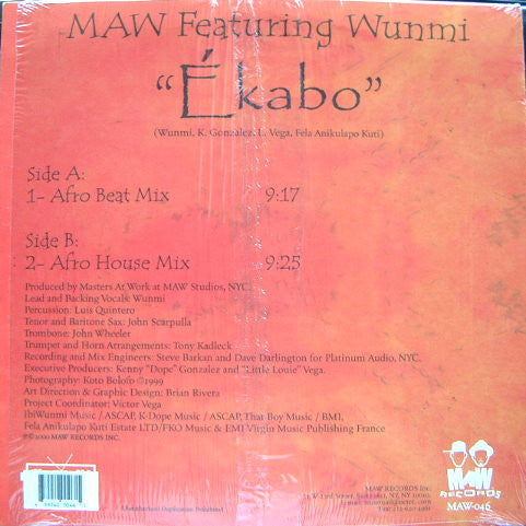Masters At Work Featuring Xaviera Gold - Ékabo (VINYL) | Near Mint (NM) Near Mint (NM)