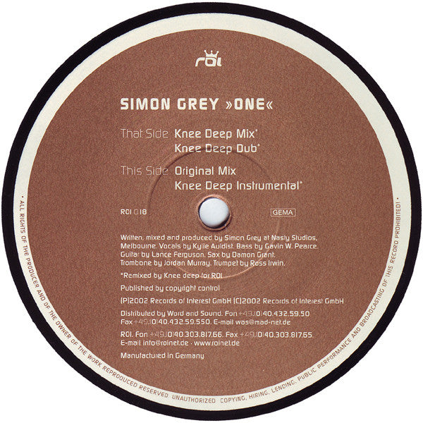 Simon Grey - One | Near Mint (NM) Generic