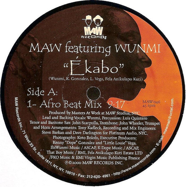 Masters At Work Featuring Xaviera Gold - Ékabo (VINYL) | Near Mint (NM) Near Mint (NM)