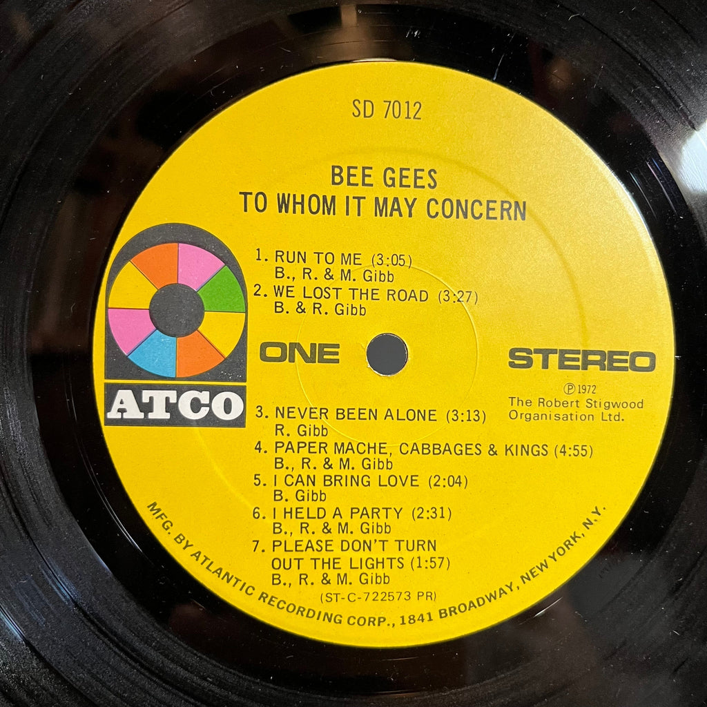 Bee Gees - To Whom It May Concern (VINYL) | Excellent (EX) Very Good Plus (VG+)