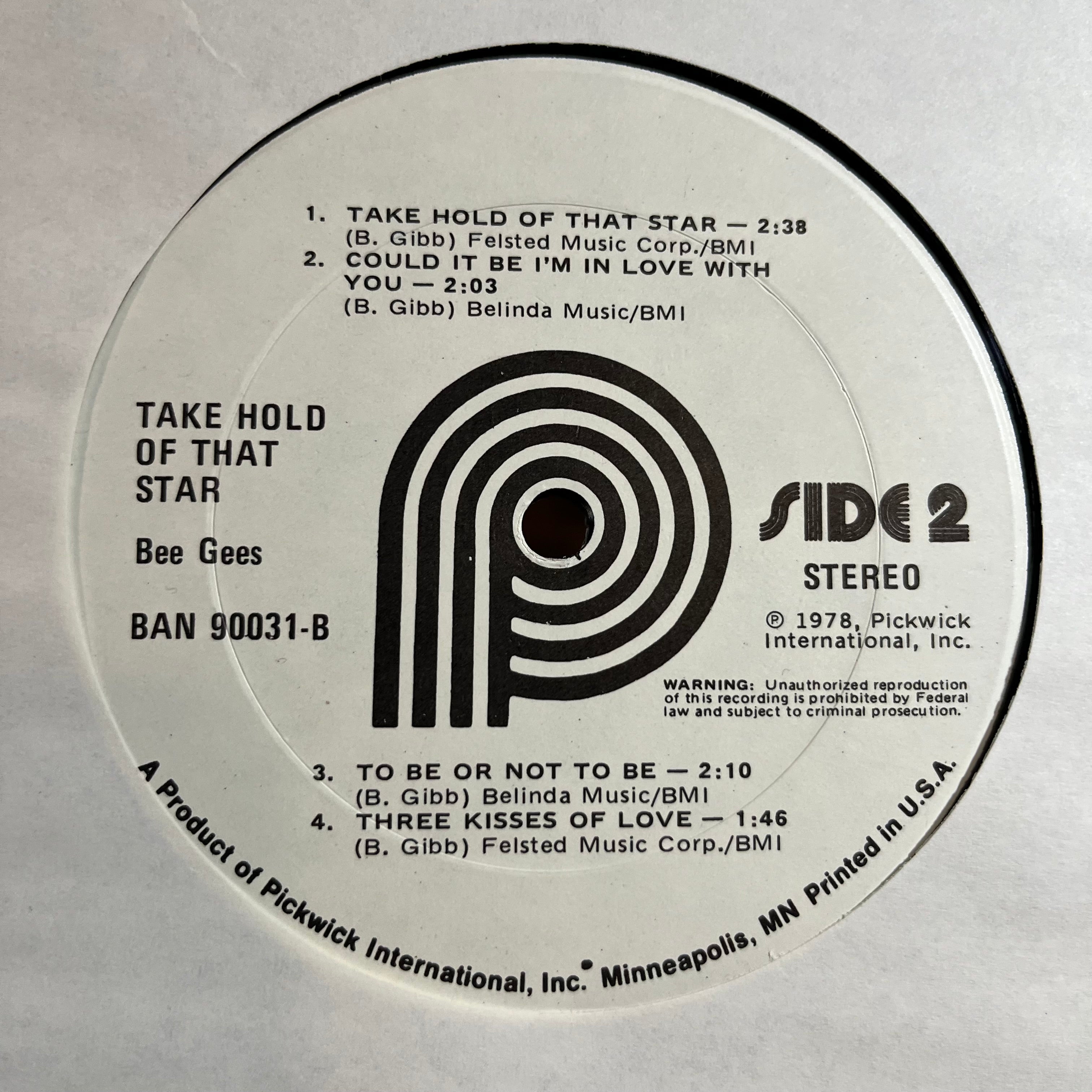 Bee Gees - Take Hold Of That Star (VINYL) | Near Mint (NM) Very Good (VG)