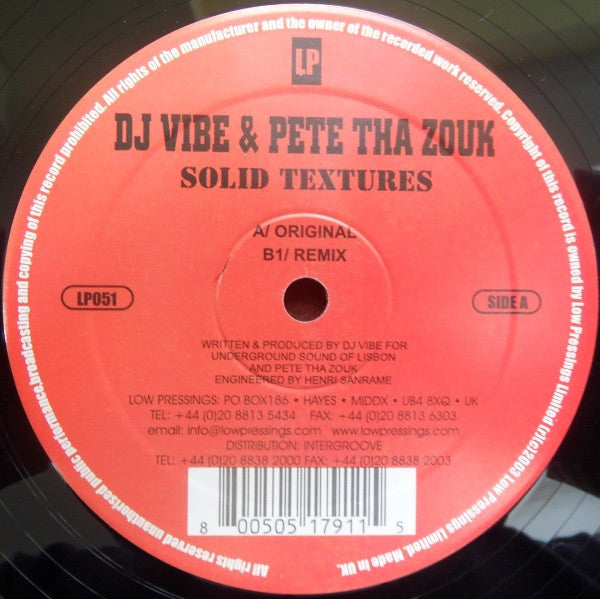 DJ Vibe & Pete Tha Zouk - Solid Textures | Good (G) Generic