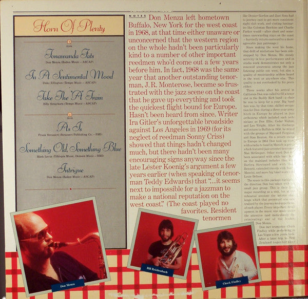 Don Menza With Chuck Findley, Bill Reichenbach (2) - Horn Of Plenty | Near Mint (NM) Near Mint (NM)