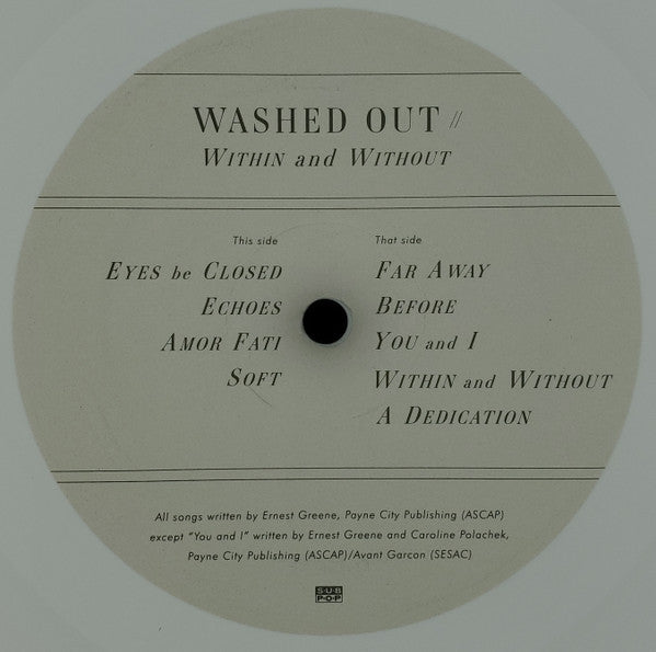 Washed Out - Within And Without (WHITE VINYL) | Near Mint (NM or M-)