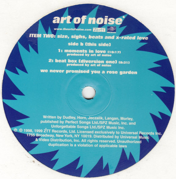The Seduction Of Art Of Noise | Very Good Plus (VG+) Very Good (VG)