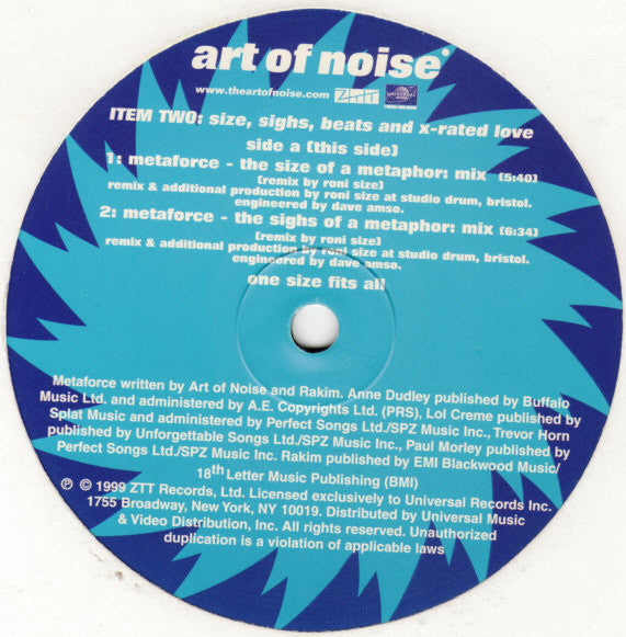 The Seduction Of Art Of Noise | Very Good Plus (VG+) Very Good (VG)