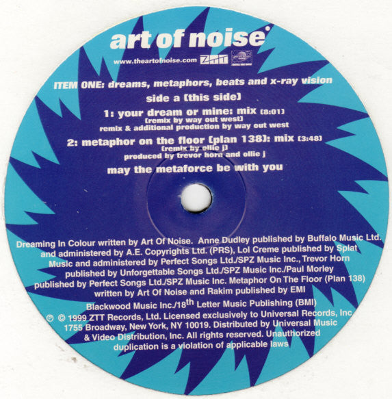 The Seduction Of Art Of Noise | Very Good Plus (VG+) Very Good (VG)