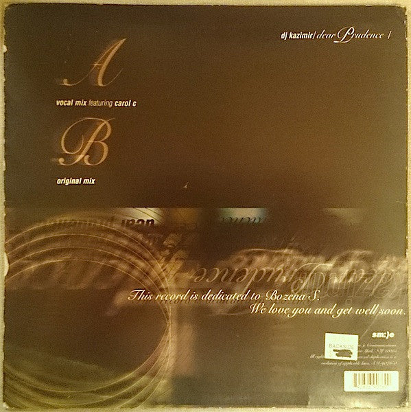 DJ Kazimir - Dear Prudence (VINYL) | Excellent (EX) Excellent (EX)