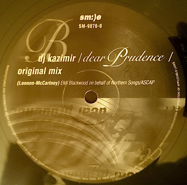 DJ Kazimir - Dear Prudence (VINYL) | Excellent (EX) Excellent (EX)