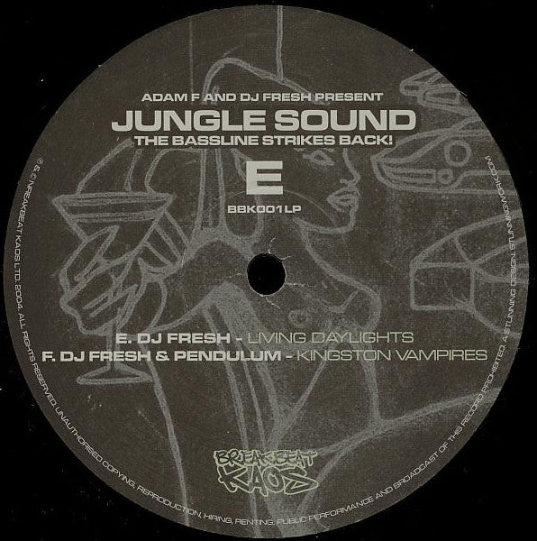 Adam F - Jungle Sound - The Bassline Strikes Back! | Very Good (VG) Very Good Plus (VG+)