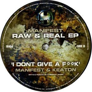 Manifest - Raw & Real EP | Very Good (VG) Excellent (EX)