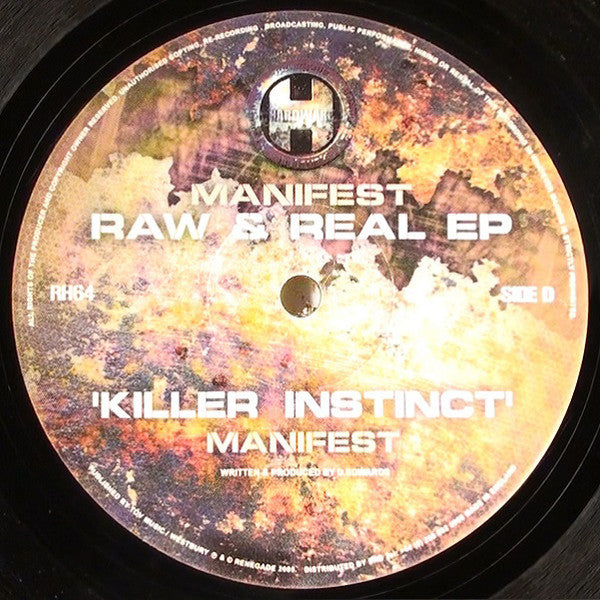 Manifest - Raw & Real EP | Very Good (VG) Excellent (EX)