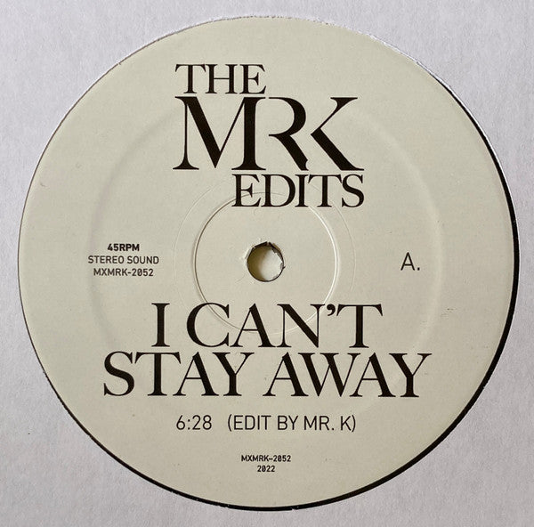 I Can’t Stay Away / Hit & Run | Mint (M) Generic
