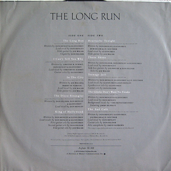 The Long Run | Very Good Plus (VG+) Very Good Plus (VG+)