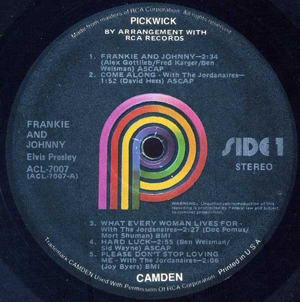 Elvis Presley - Frankie & Johnny | Very Good Plus (VG+) Very Good Plus (VG+)