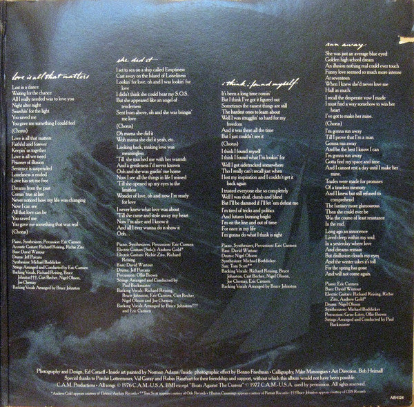 Eric Carmen - Boats Against The Current | Very Good Plus (VG+) Near Mint (NM)