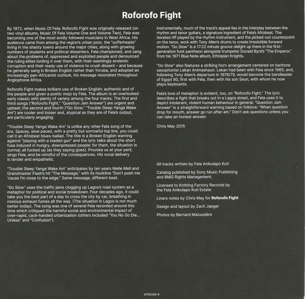 Music Of Fela - Roforofo Fight | Mint (M) Mint (M)