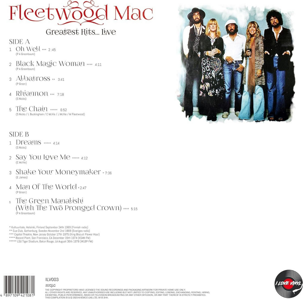 Greatest Hits... Live: The Record Plant 1974 [Import](2xVINYL) | Mint (M) Mint (M)