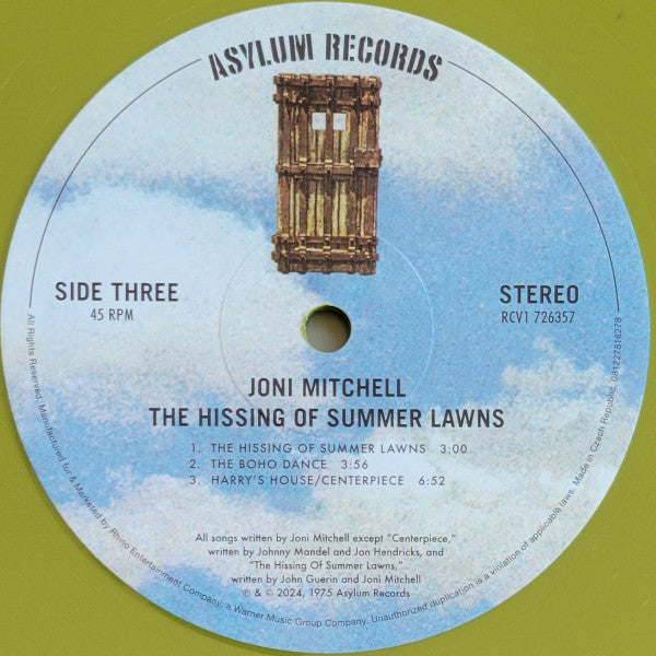 The Hissing Of Summer Lawns (VMP | GREEN VINYL) | Mint (M) Mint (M)