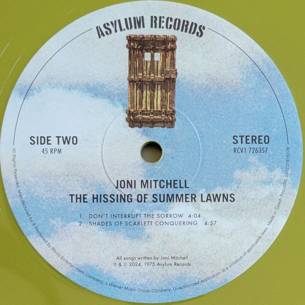 The Hissing Of Summer Lawns (VMP | GREEN VINYL) | Mint (M) Mint (M)