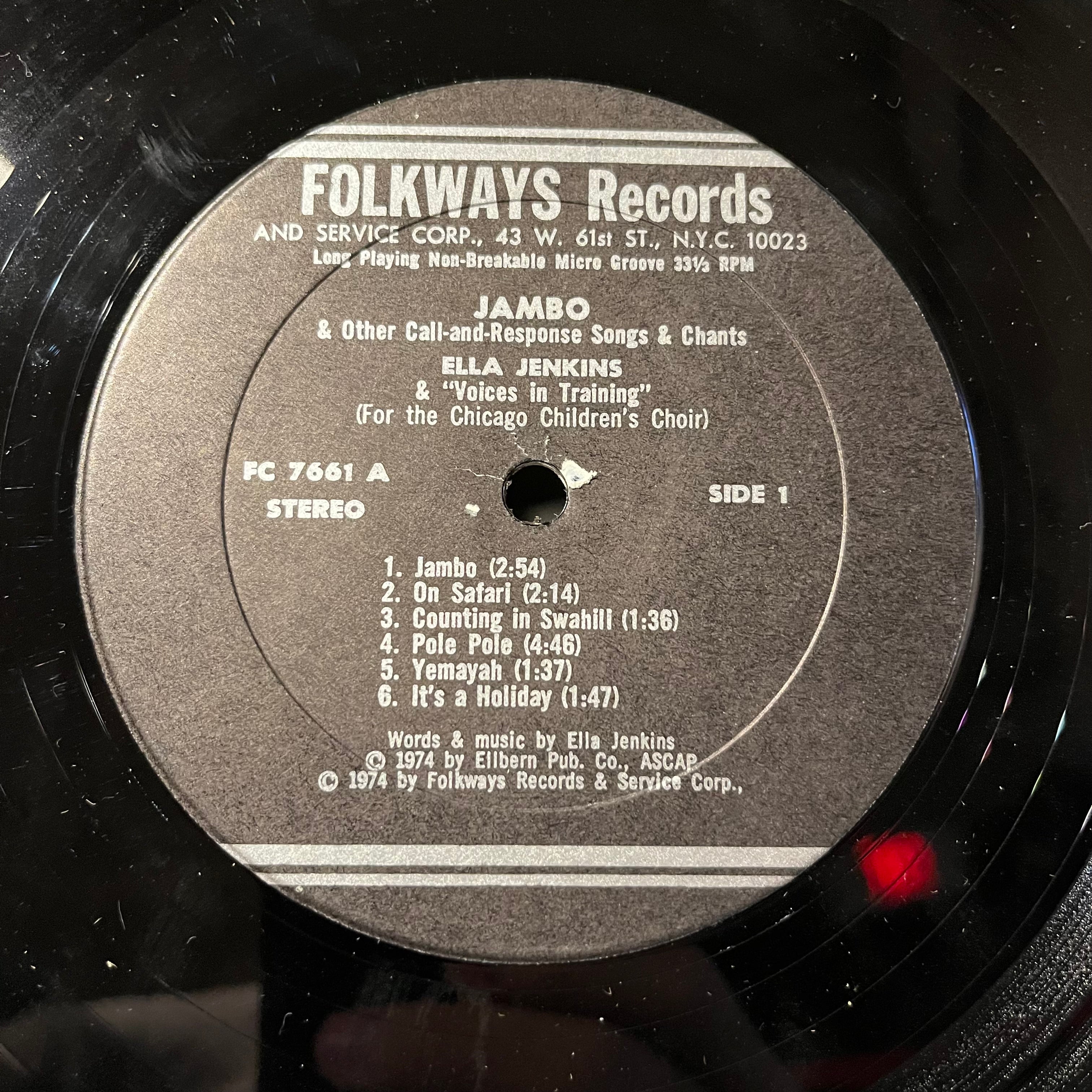 Ella Jenkins - Jambo And Other Call And Response Songs And Chants | Excellent (EX) Near Mint (NM)