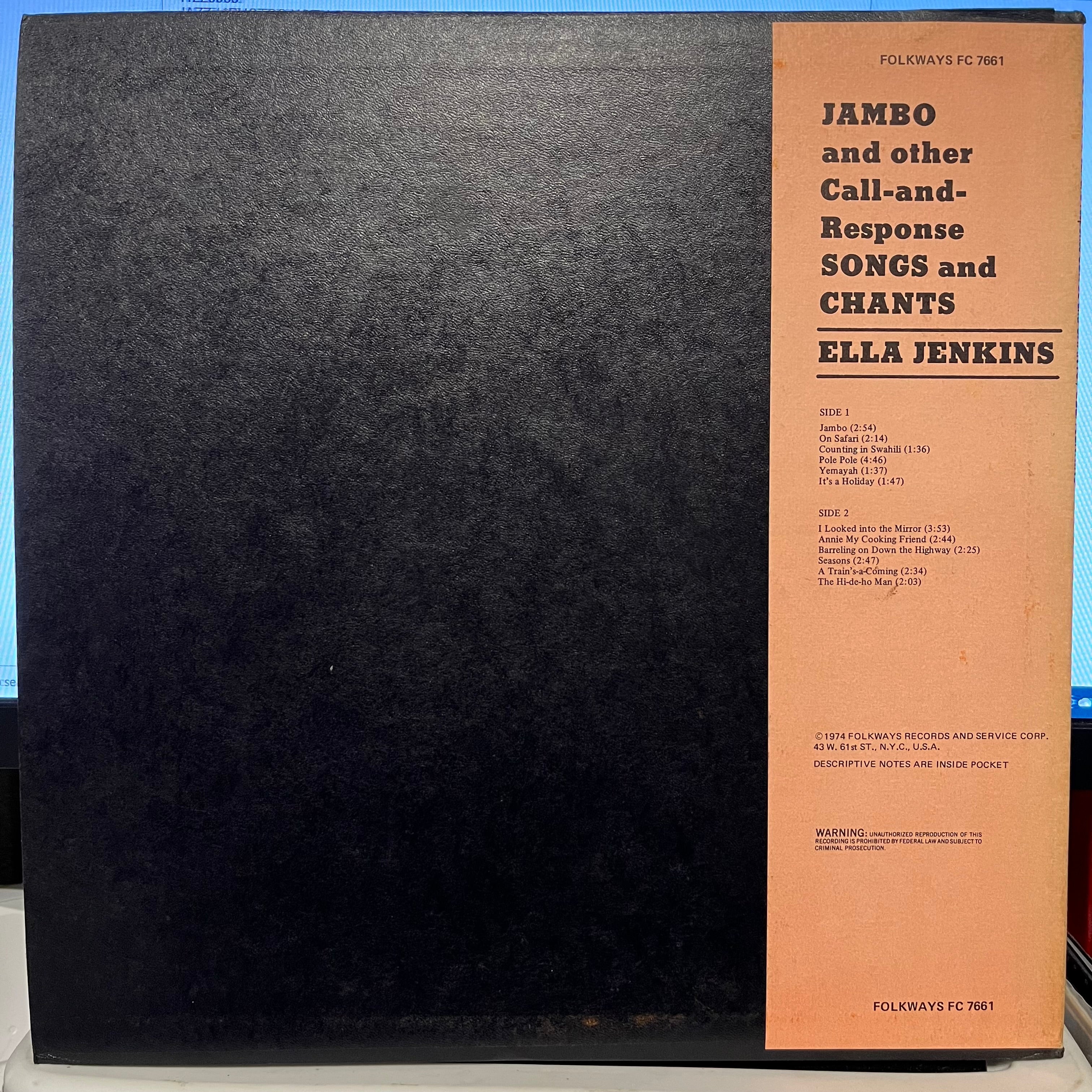 Ella Jenkins - Jambo And Other Call And Response Songs And Chants | Excellent (EX) Near Mint (NM)