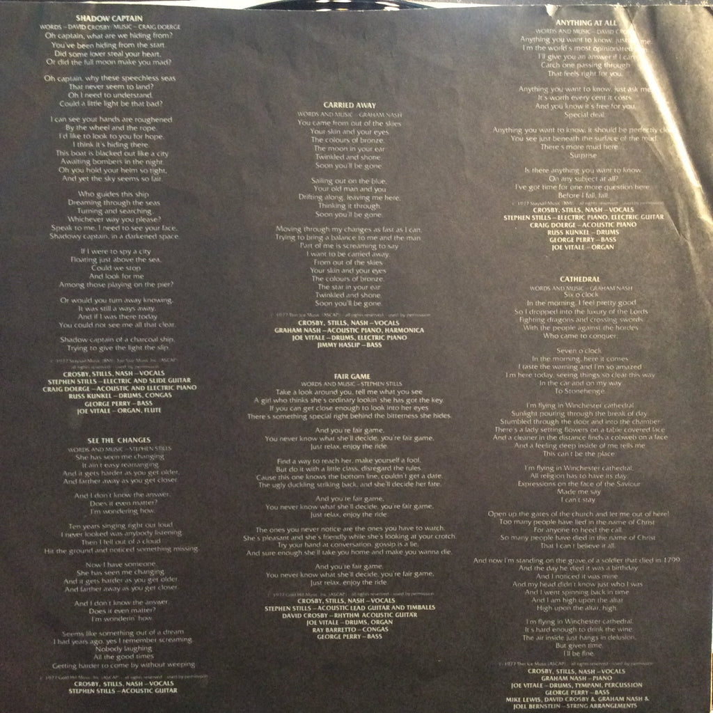 Crosby, Stills & Nash - CSN (VINYL) | Excellent+ (EX+) Very Good Plus (VG+)