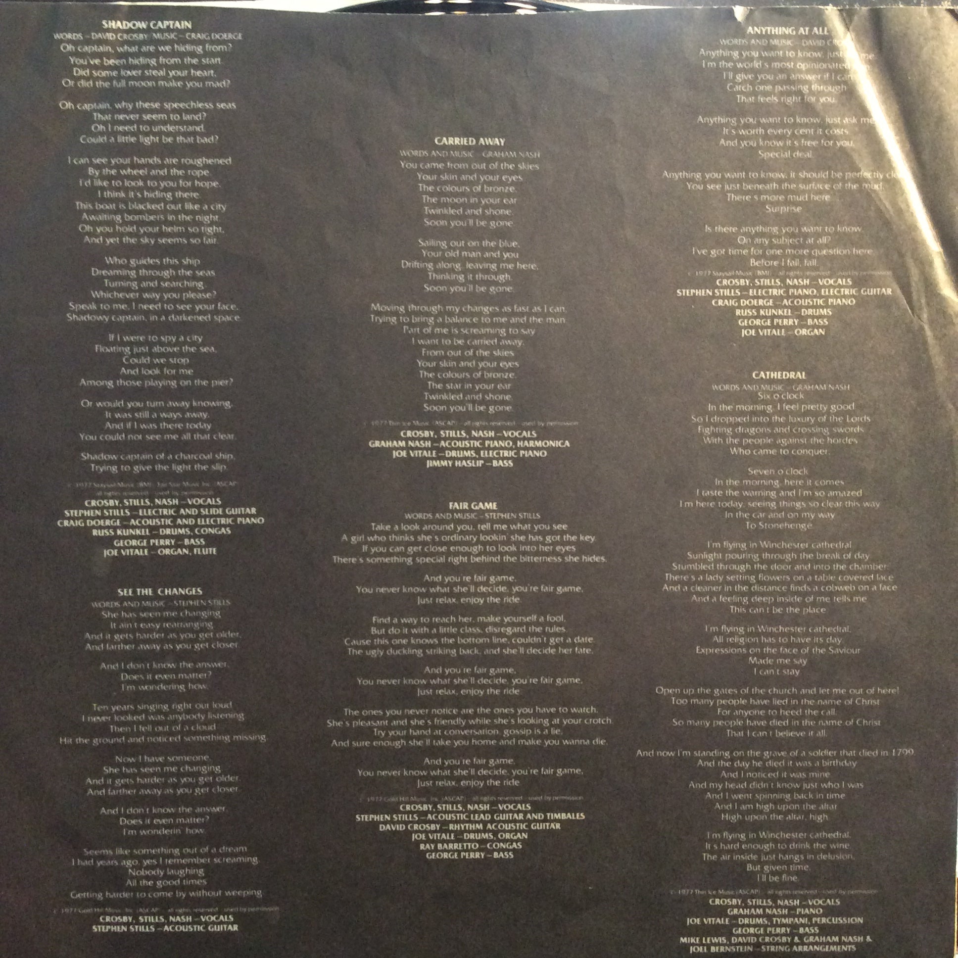 Crosby, Stills & Nash - CSN (VINYL) | Excellent+ (EX+) Very Good Plus (VG+)
