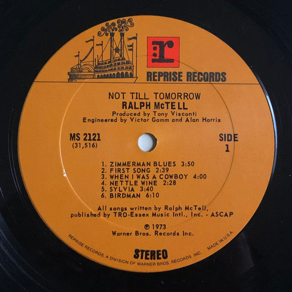 Ralph McTell - Not Till Tomorrow | Excellent (EX) Excellent (EX)