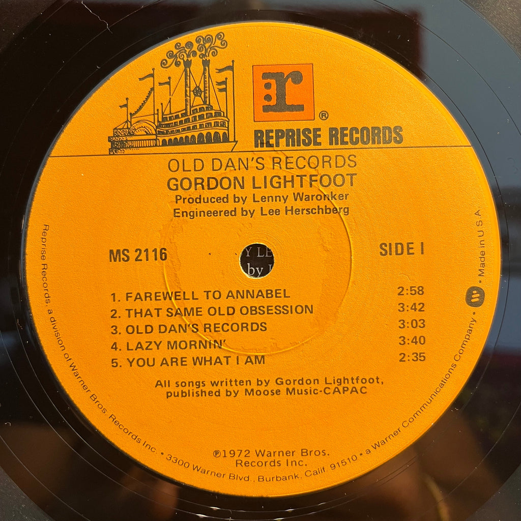 Gordon Lightfoot - Old Dan's Records *LOS ANGELES* | Excellent (EX) Excellent (EX)