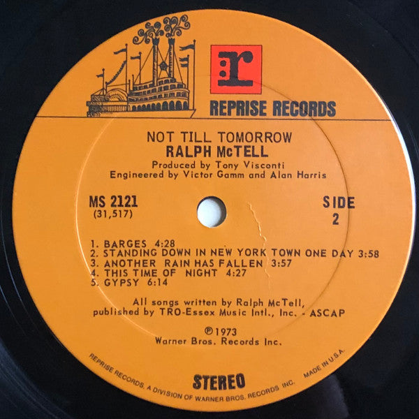 Ralph McTell - Not Till Tomorrow | Excellent (EX) Excellent (EX)