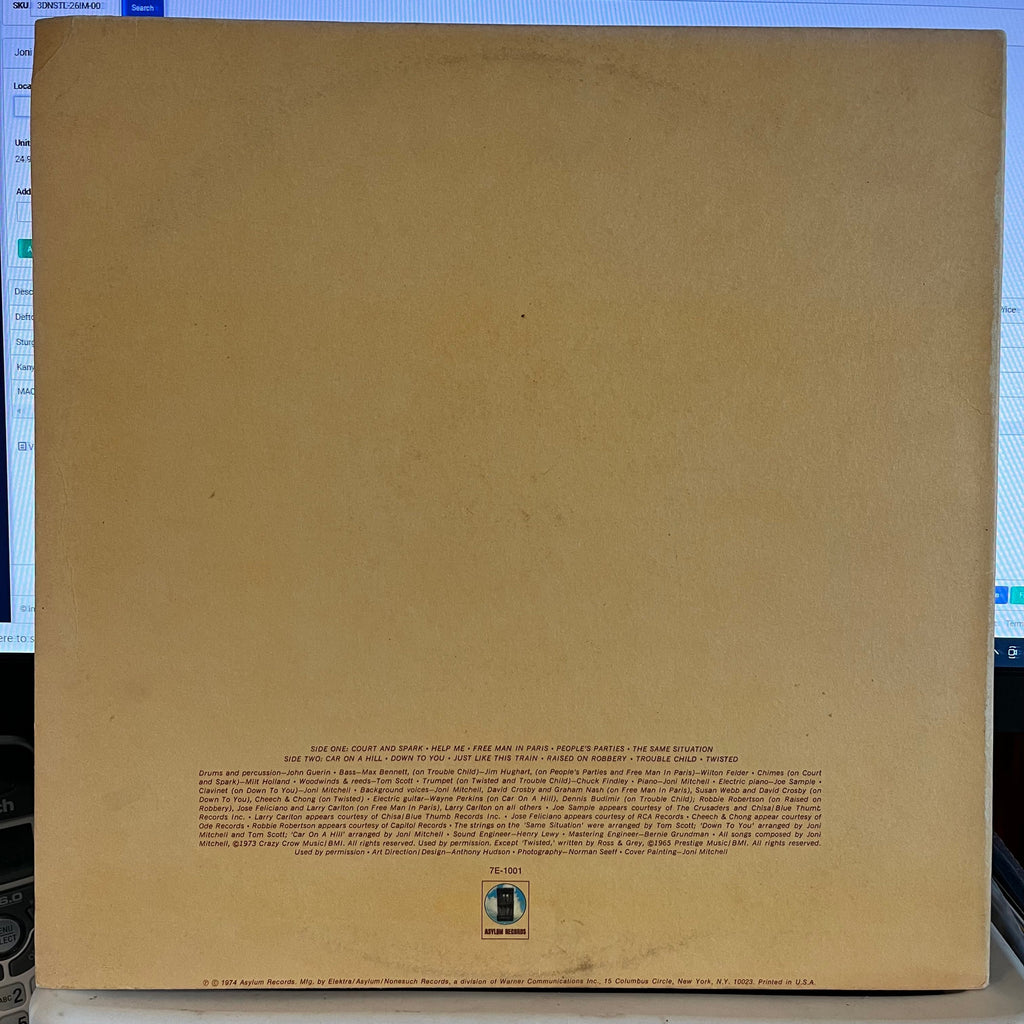 Joni Mitchell - Court And Spark | Excellent (EX) Very Good Plus (VG+)