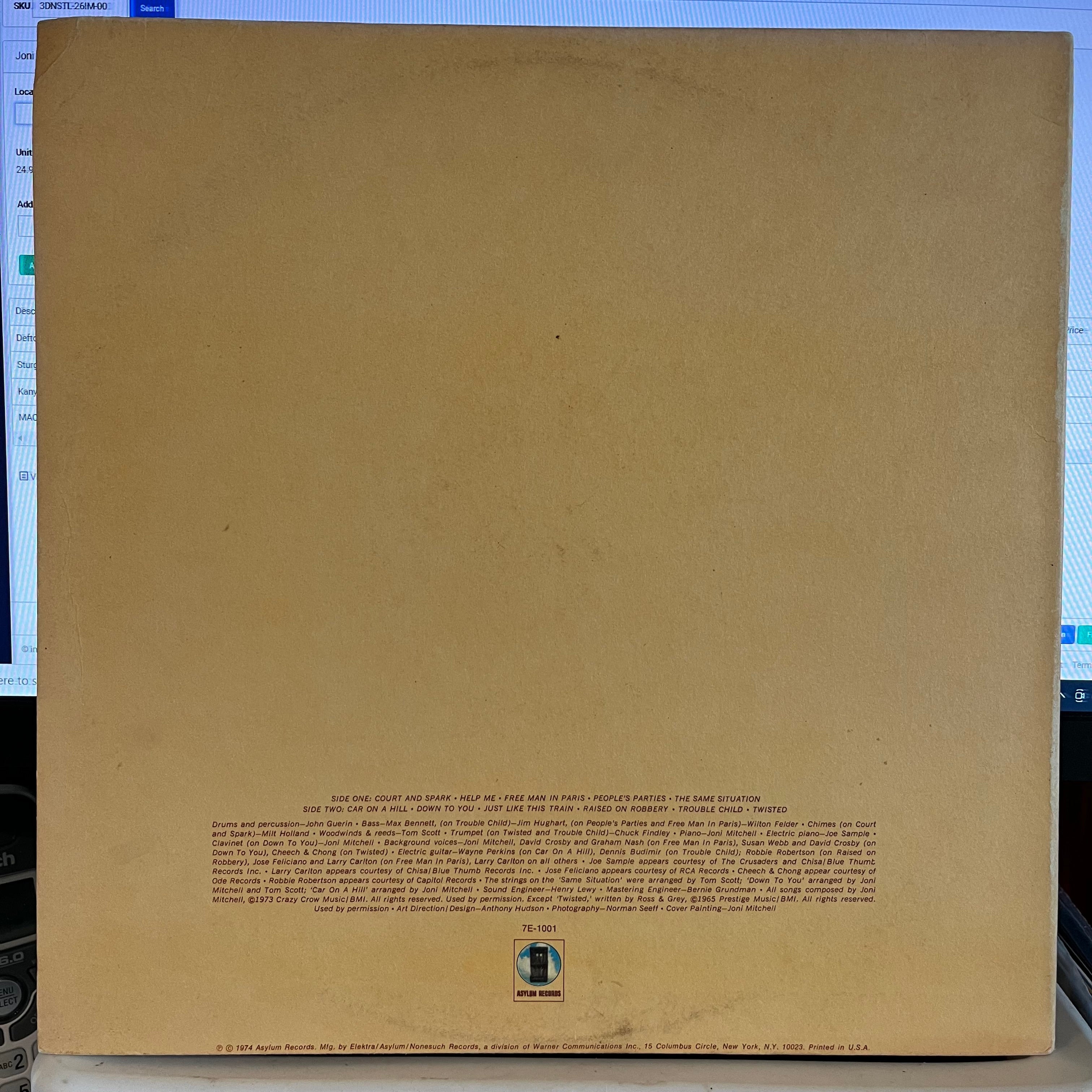 Joni Mitchell - Court And Spark | Excellent (EX) Very Good Plus (VG+)