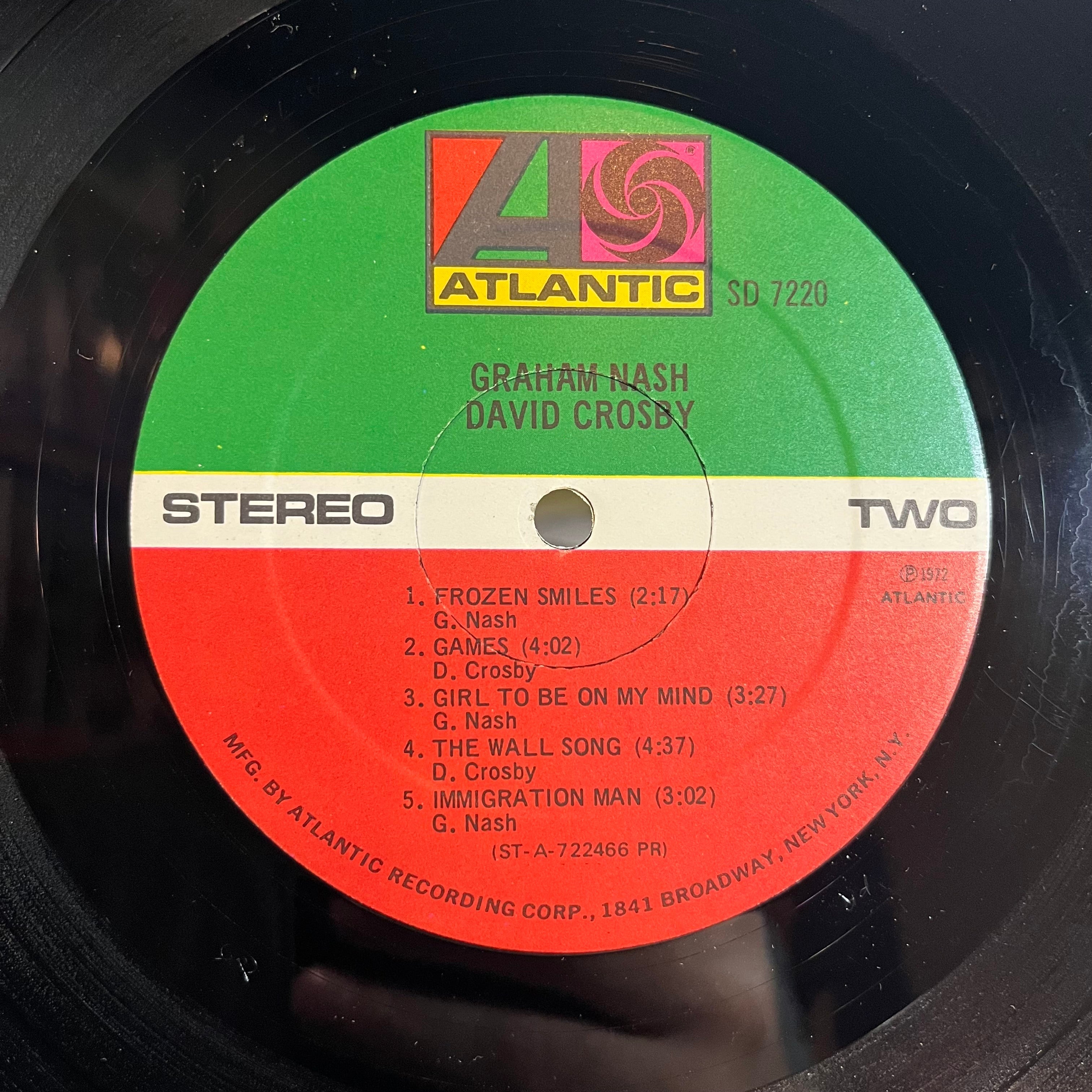 Crosby & Nash - Graham Nash / David Crosby (VINYL) | Excellent+ (EX+) Very Good (VG)