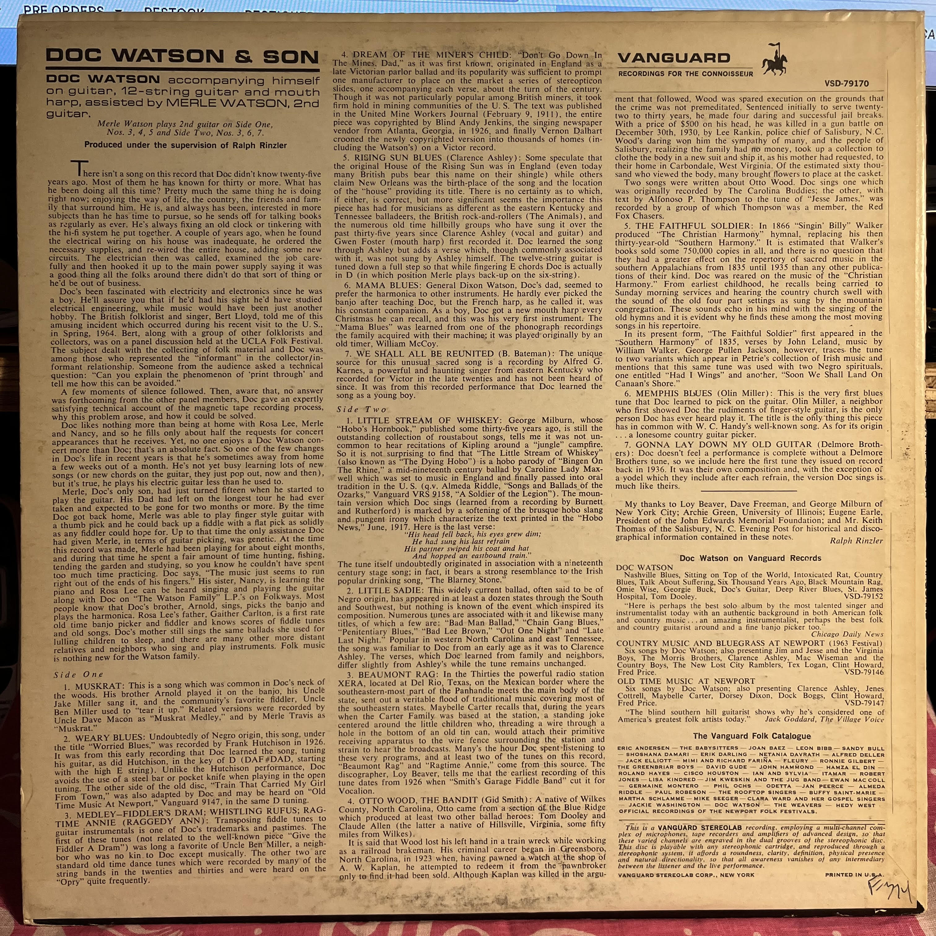 Doc & Merle Watson - Doc Watson & Son | Excellent (EX) Excellent (EX)
