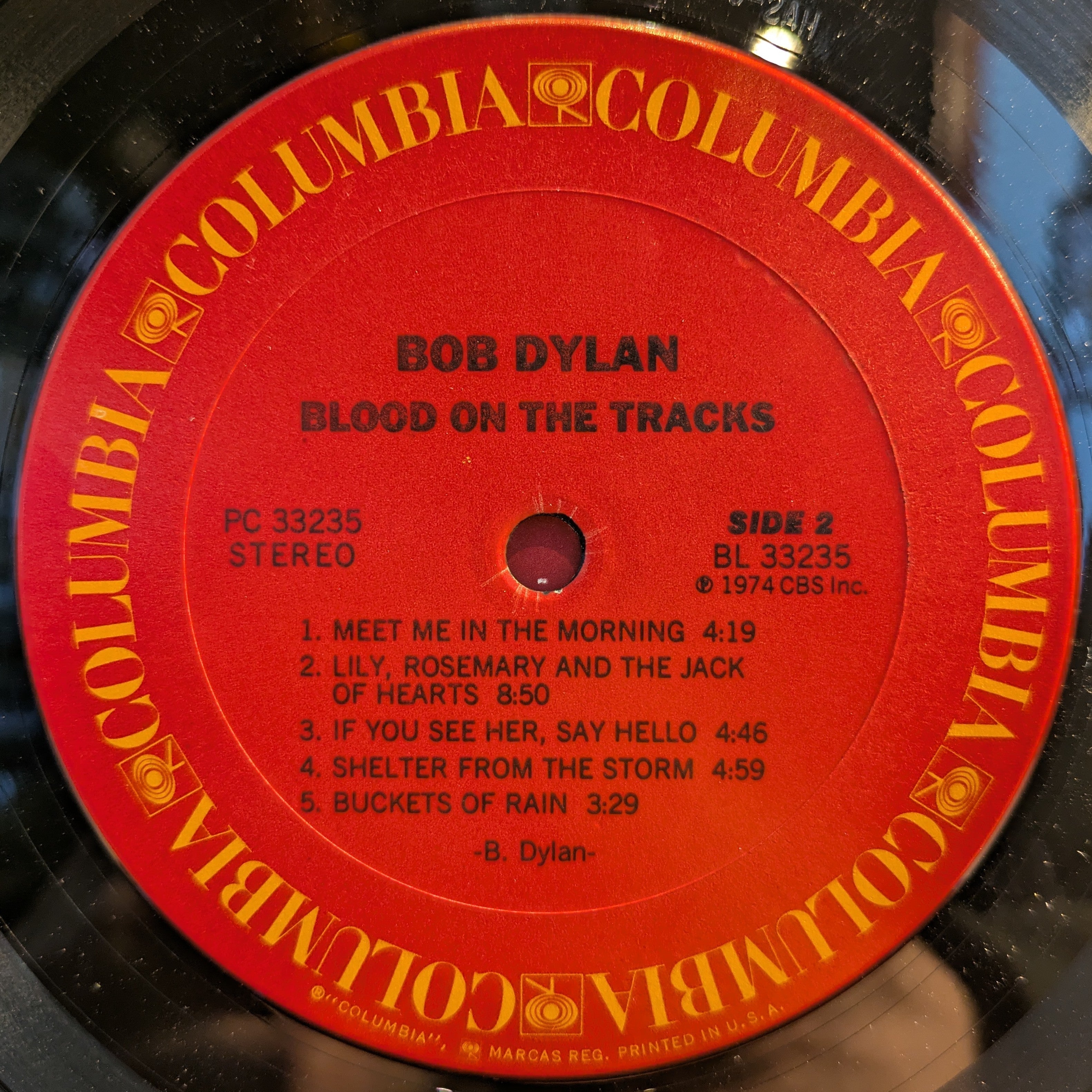 Bob Dylan - Blood On The Tracks (VINYL) | Excellent (EX) Very Good Plus (VG+)