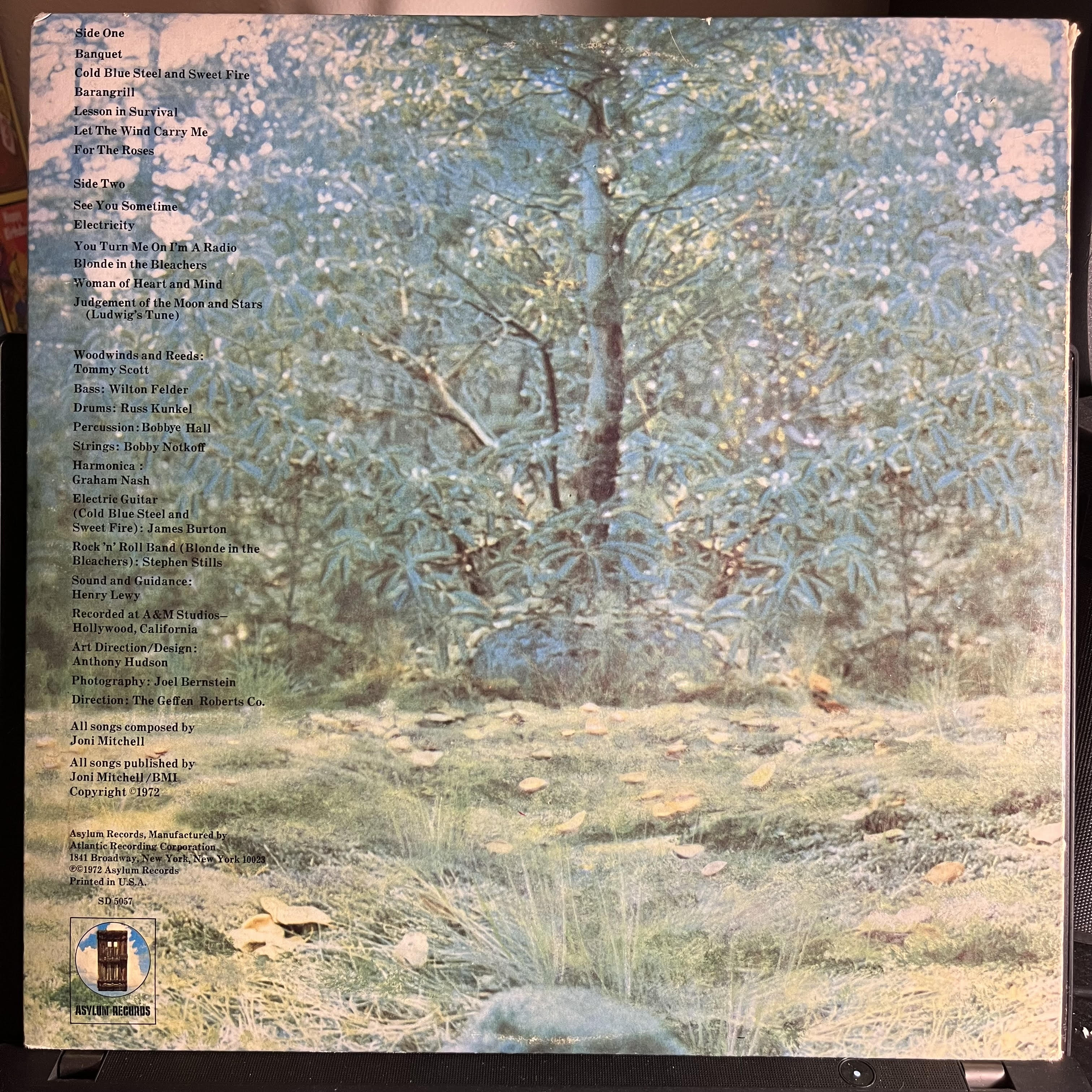 Joni Mitchell - For The Roses *PRESSWELL* | Excellent (EX) Excellent (EX)