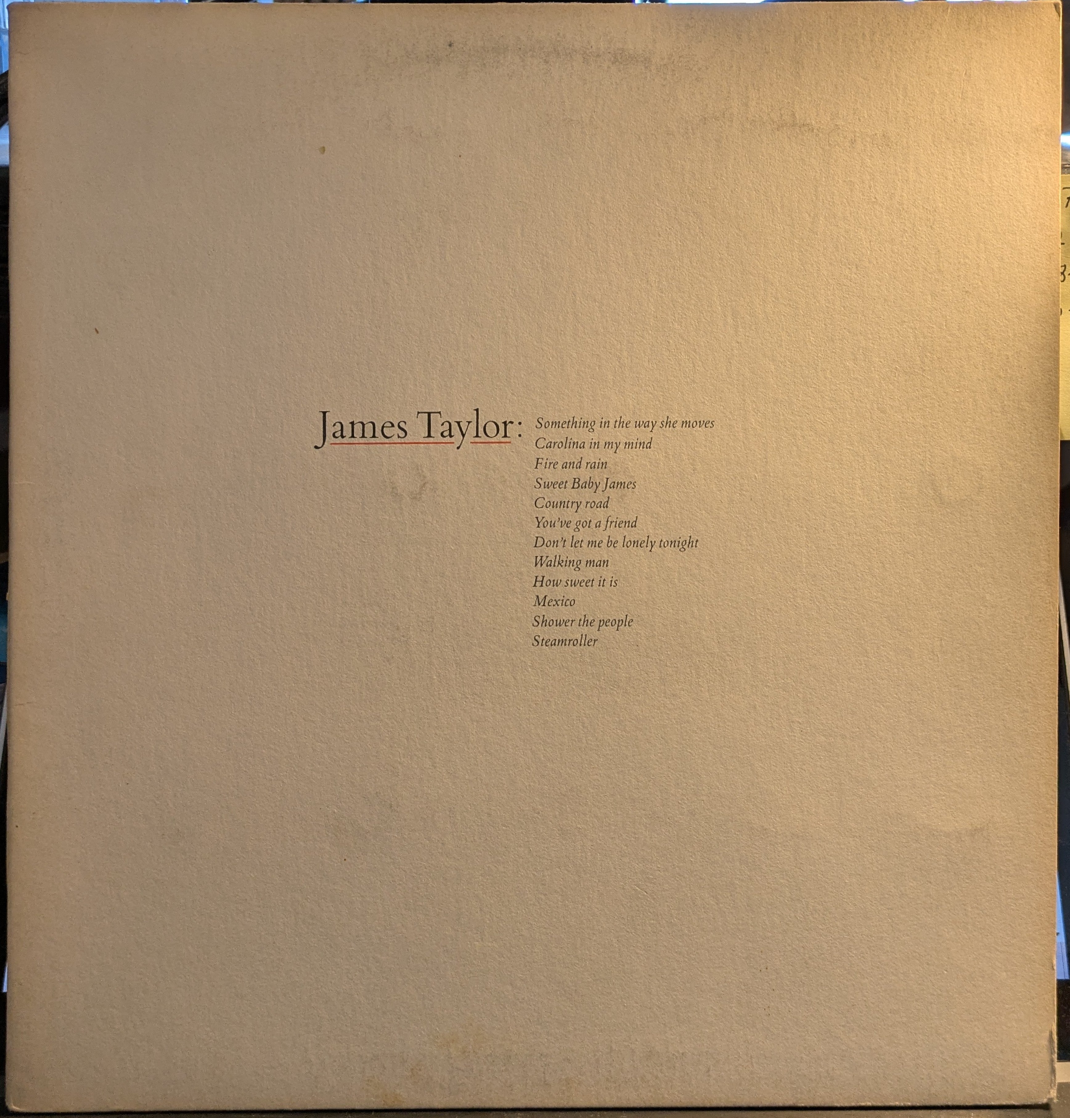 James Taylor (2) - Greatest Hits (VINYL) | Excellent (EX) Very Good Plus (VG+)