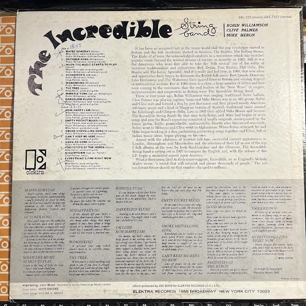 The Incredible String Band - The Incredible String Band (VINYL) | Excellent (EX) Very Good Plus (VG+)