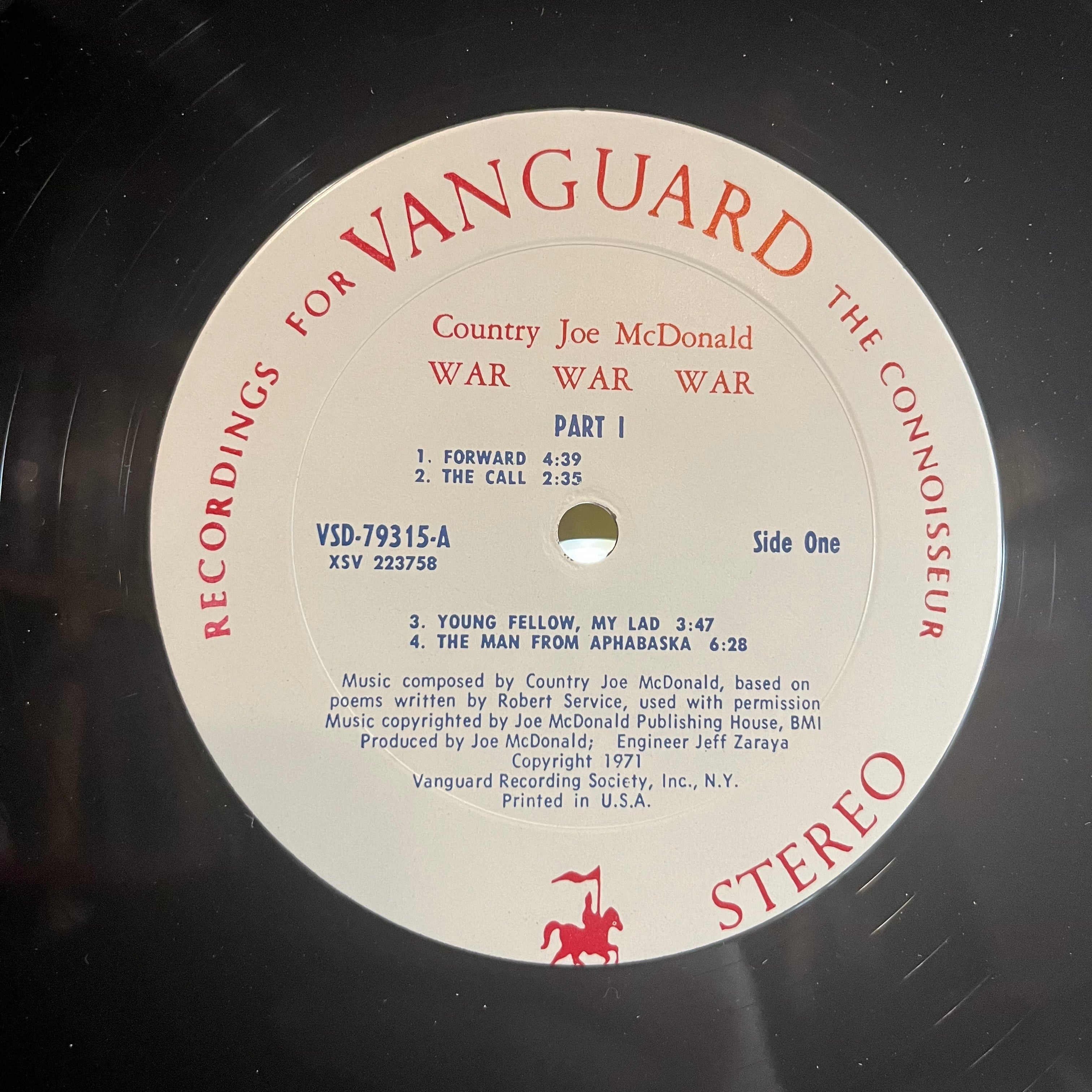 Country Joe McDonald - War War War (VINYL) | Near Mint- (NM-) Excellent+ (EX+)