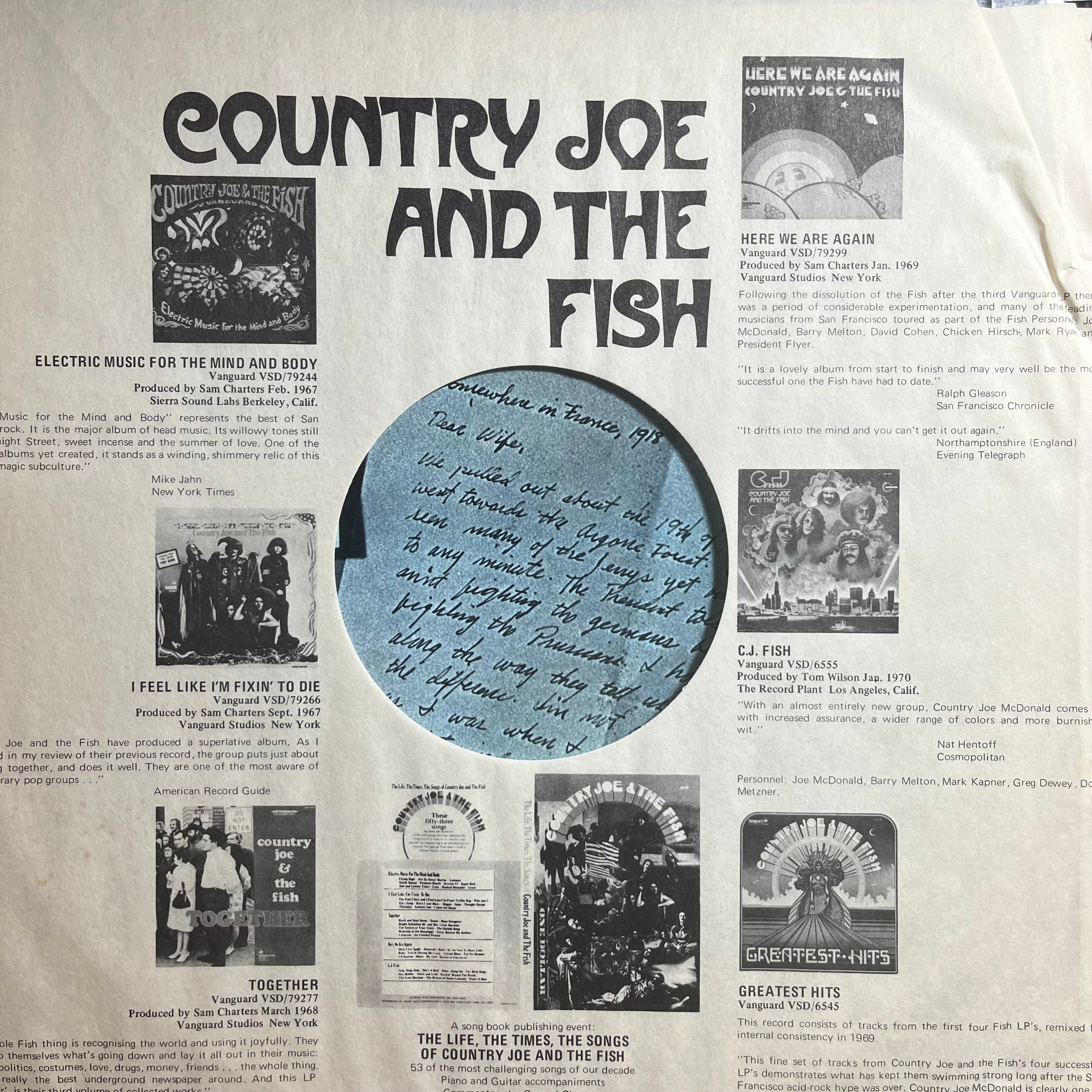 Country Joe McDonald - War War War (VINYL) | Near Mint- (NM-) Excellent+ (EX+)