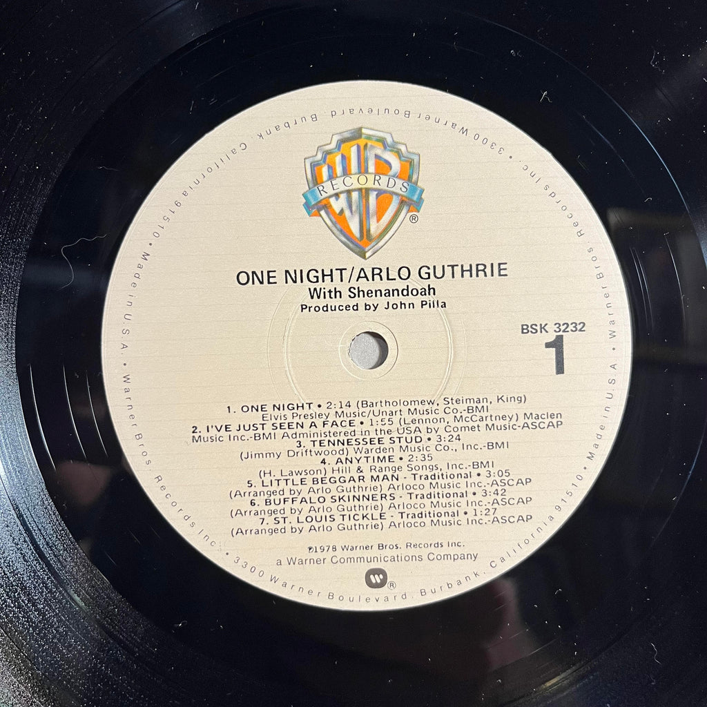 Arlo Guthrie - One Night | Near Mint (NM) Excellent (EX)