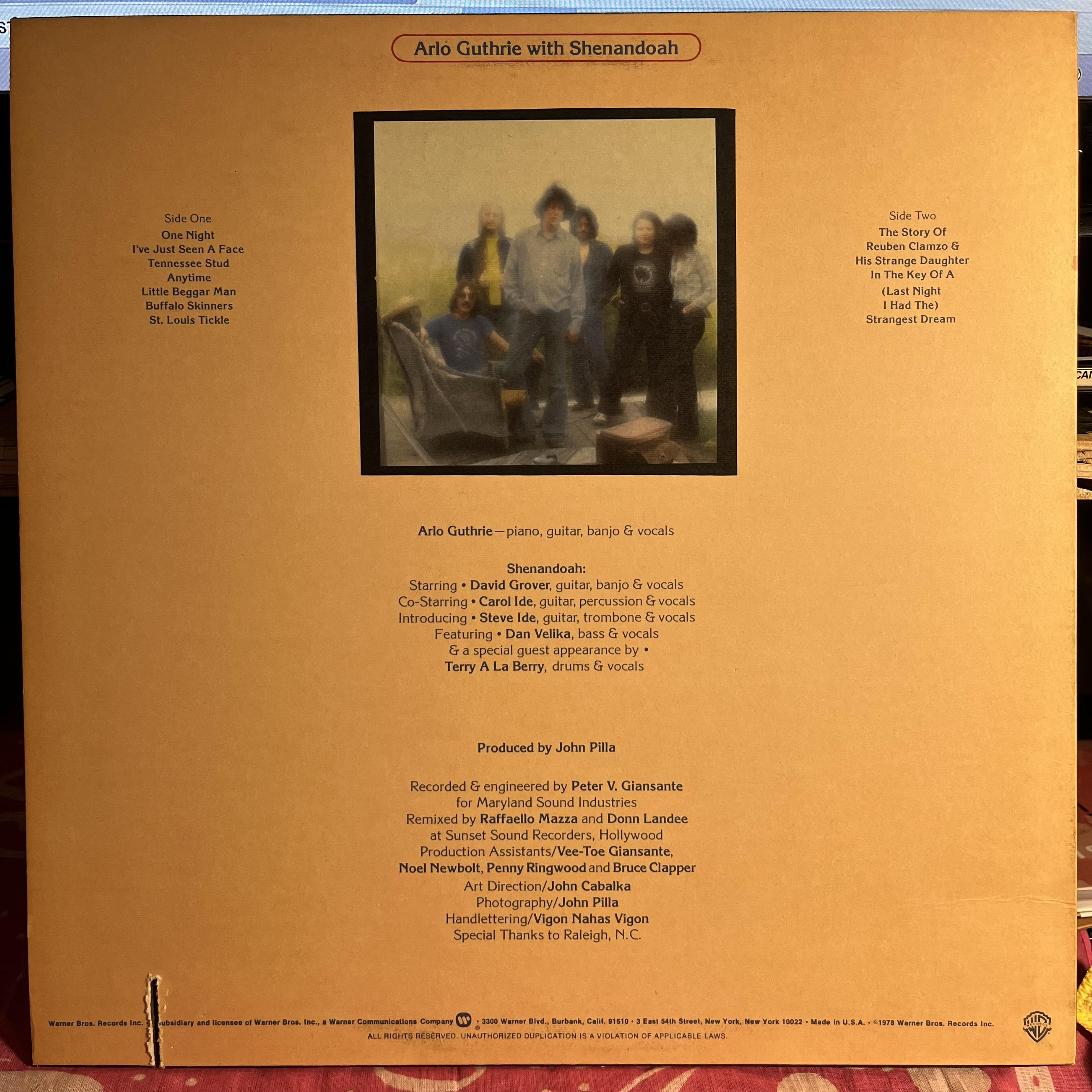 Arlo Guthrie - One Night | Near Mint (NM) Excellent (EX)
