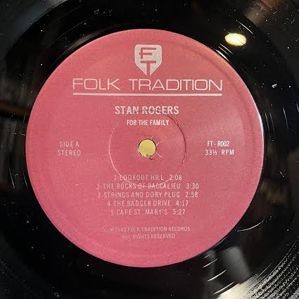 Stan Rogers - For The Family (VINYL) | Near Mint (NM or M-)