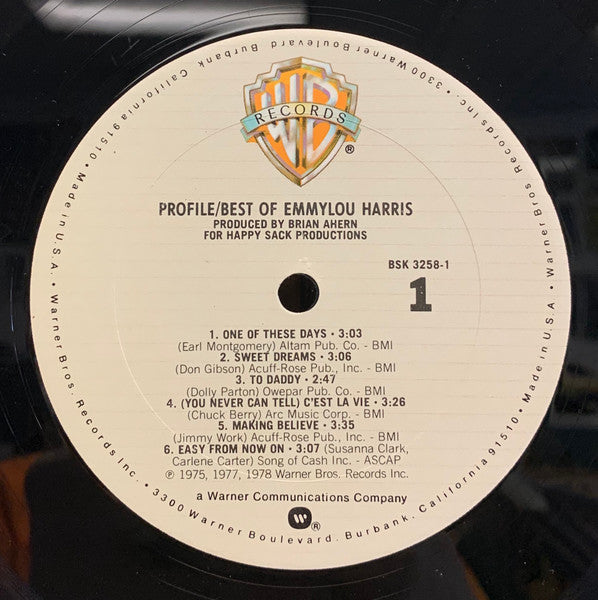 Emmylou Harris - Profile / Best Of Emmylou Harris (VINYL) | Near Mint (NM) Near Mint (NM)