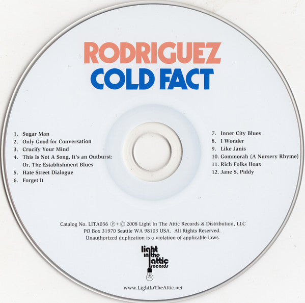 Sixto Rodriguez - Cold Fact (CD) | Near Mint (NM or M-)