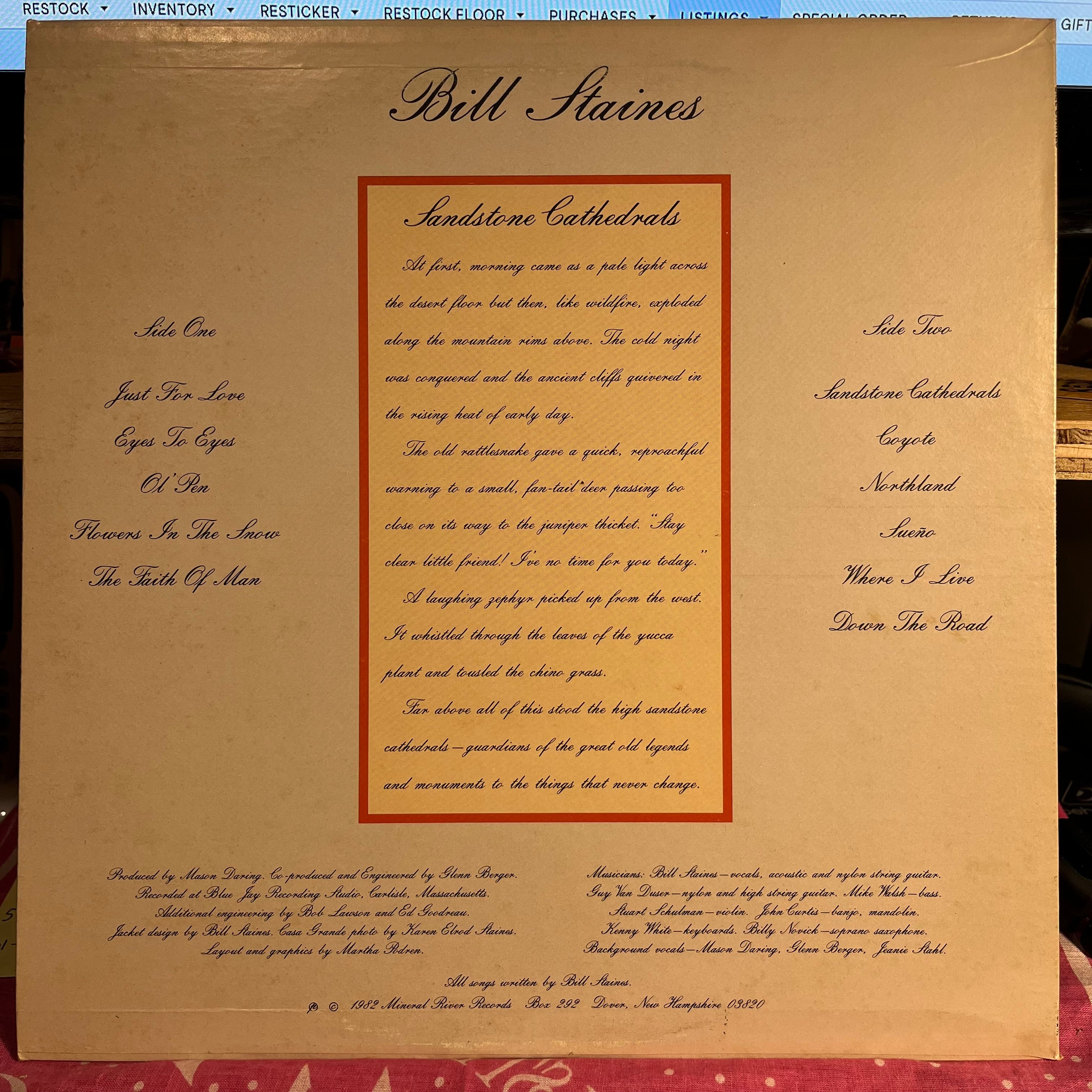 Bill Staines - Sandstone Cathedrals | Near Mint (NM) Excellent (EX)