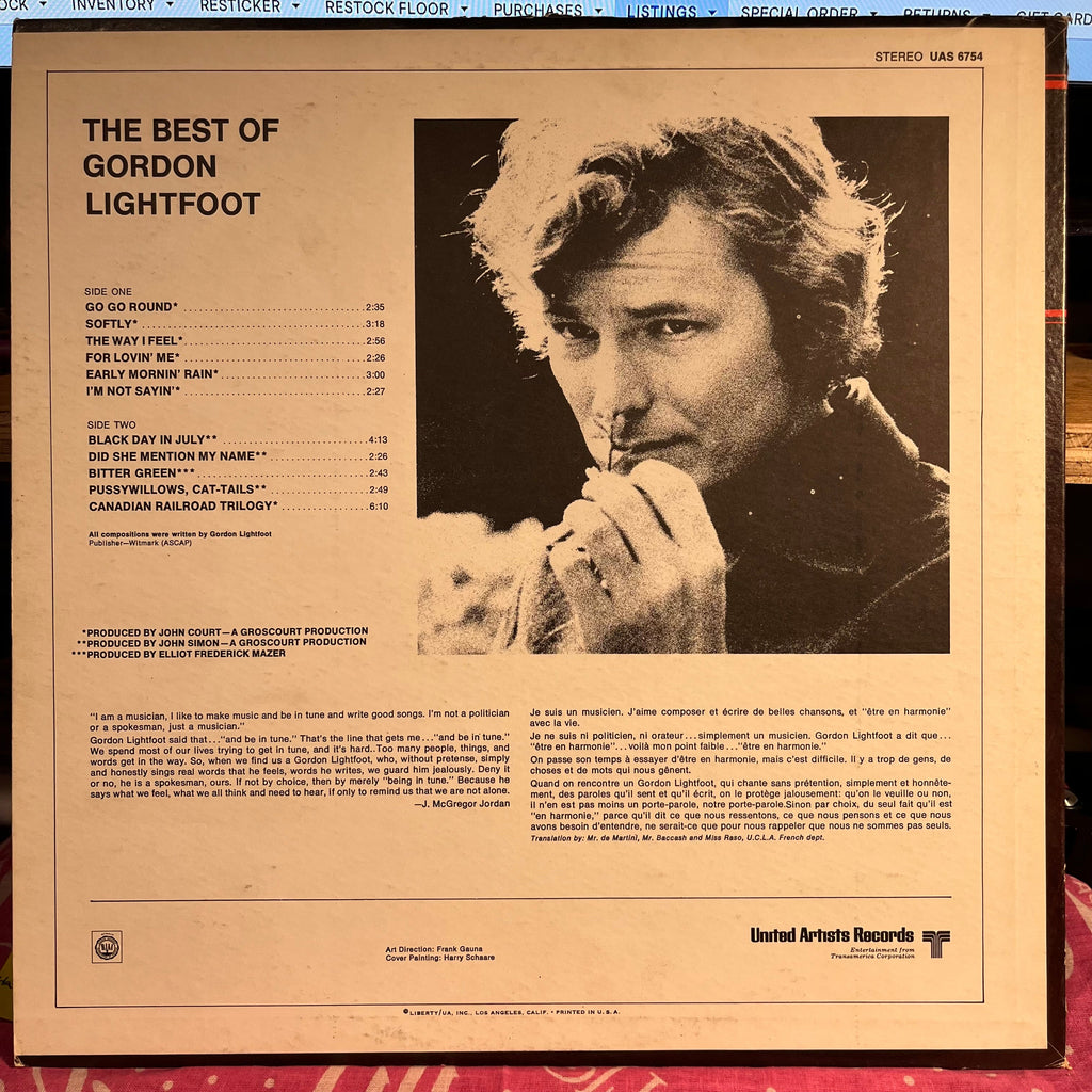 Gordon Lightfoot - The Best Of Gordon Lightfoot *K&S* | Near Mint (NM) Excellent (EX)