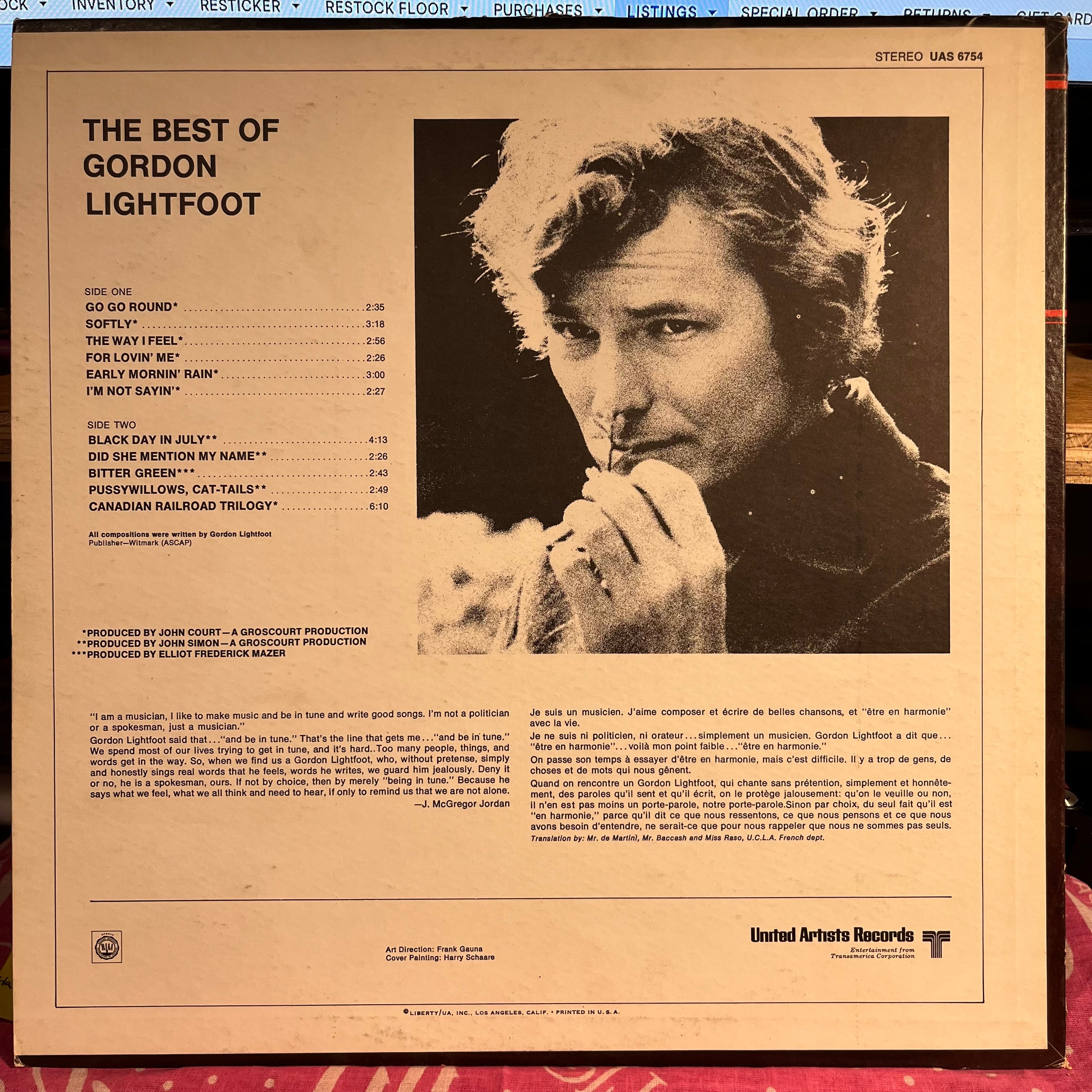 Gordon Lightfoot - The Best Of Gordon Lightfoot *K&S* | Near Mint (NM) Excellent (EX)