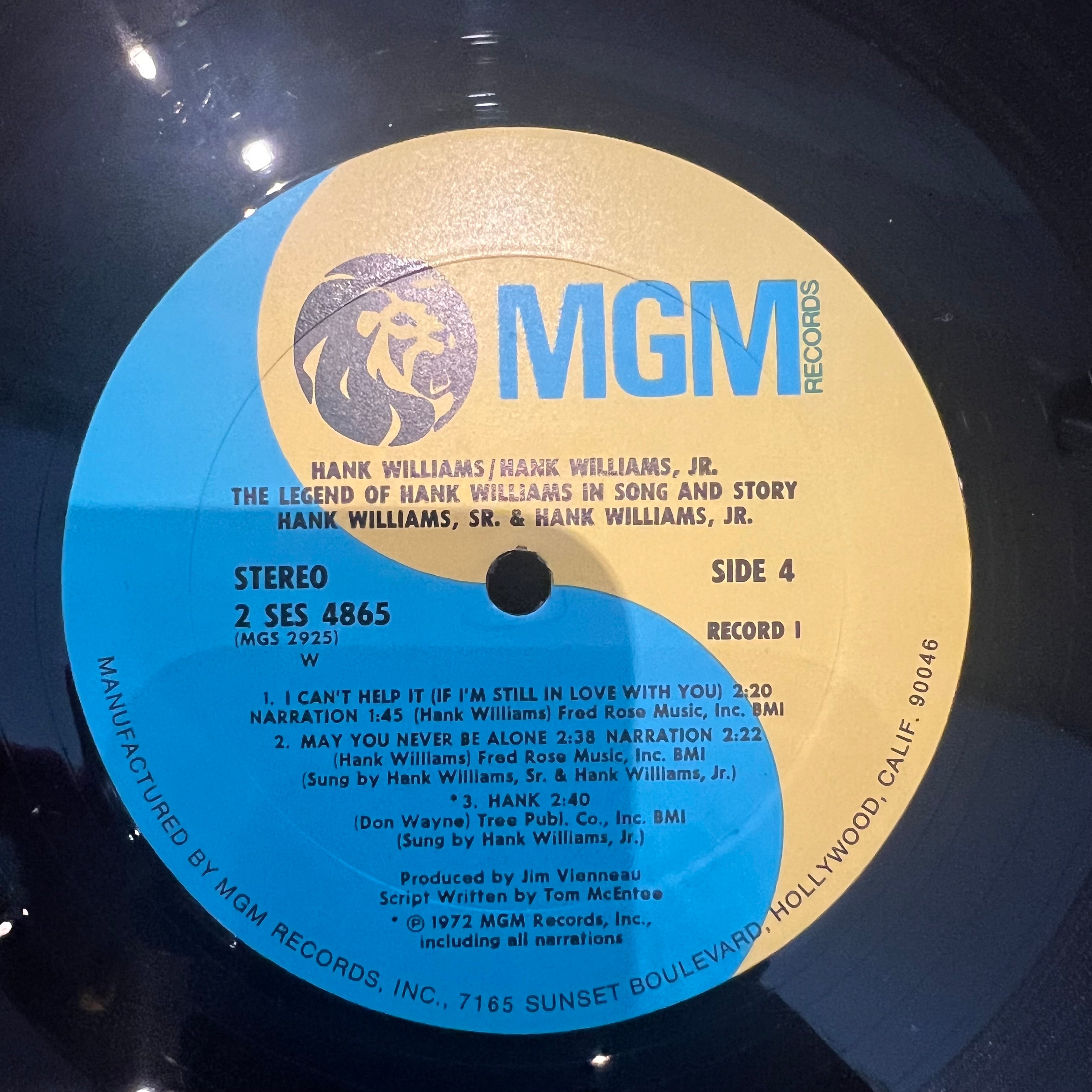 Hank Williams - The Legend Of Hank Williams In Song And Story | Near Mint (NM) Excellent (EX)
